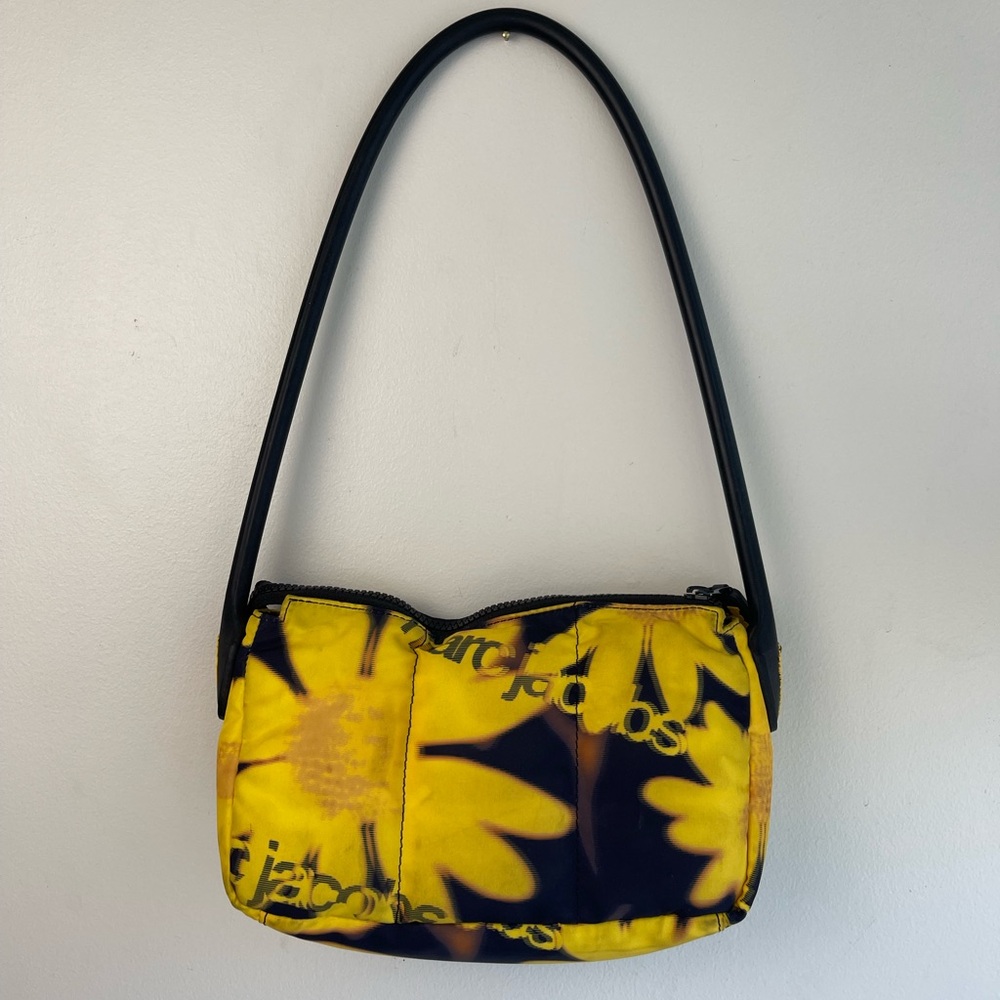 Marc Jacobs Laser Floral Yellow and Black Shoulder Bag - Picture 2 of 3